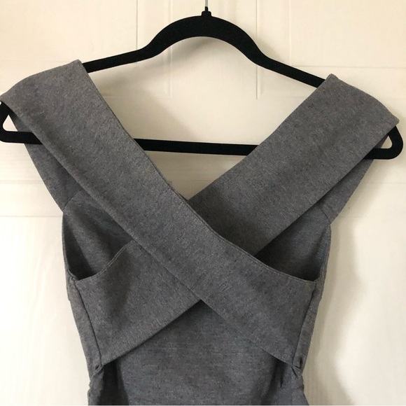 Aritzia-Talula Vandell Grey Cross Back Dress - Picture 4 of 11
